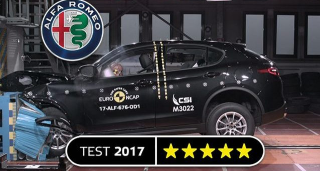 Alfa Romeo Stelvio: i crash Test di Euro NCAP sono andati a gonfie vele, il primo Suv nella storia del Biscione ha ottenuto 5 stelle.