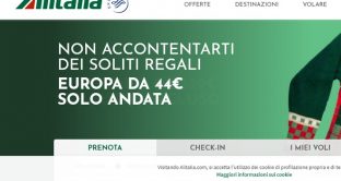 Ecco le nuovissime offerte Alitalia ” non accontentarti dei soliti regali”: con esse si potrà volare nel Mondo da 329 A/R.