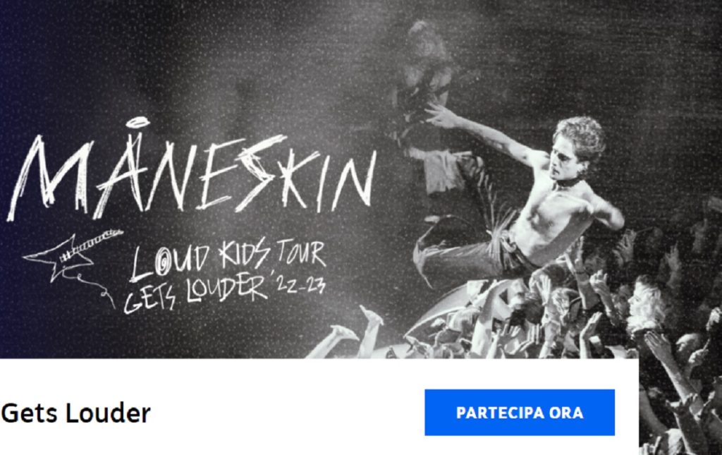 Biglietti concerti Maneskin