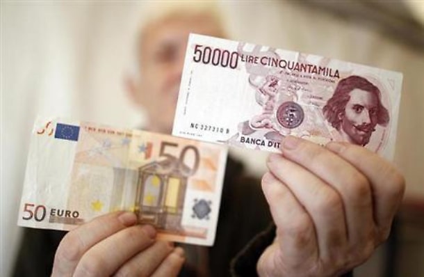 Cambio lira in euro, norma illegittima