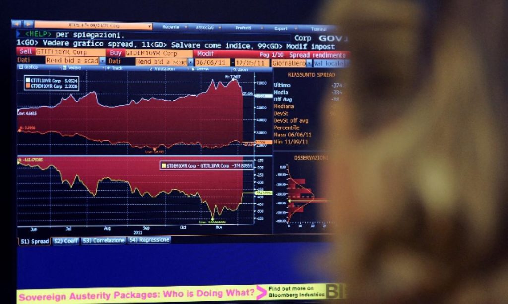 Spread BTp-Bund giù