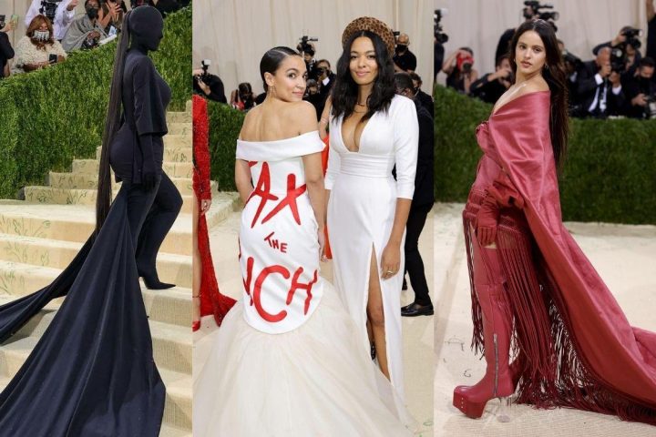 Alexandra Ocasio-Cortez al Met Gala di New York