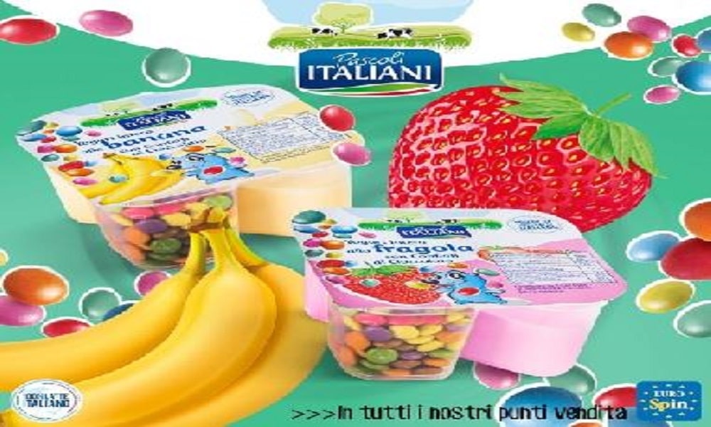 yogurt con pezzi di plastica